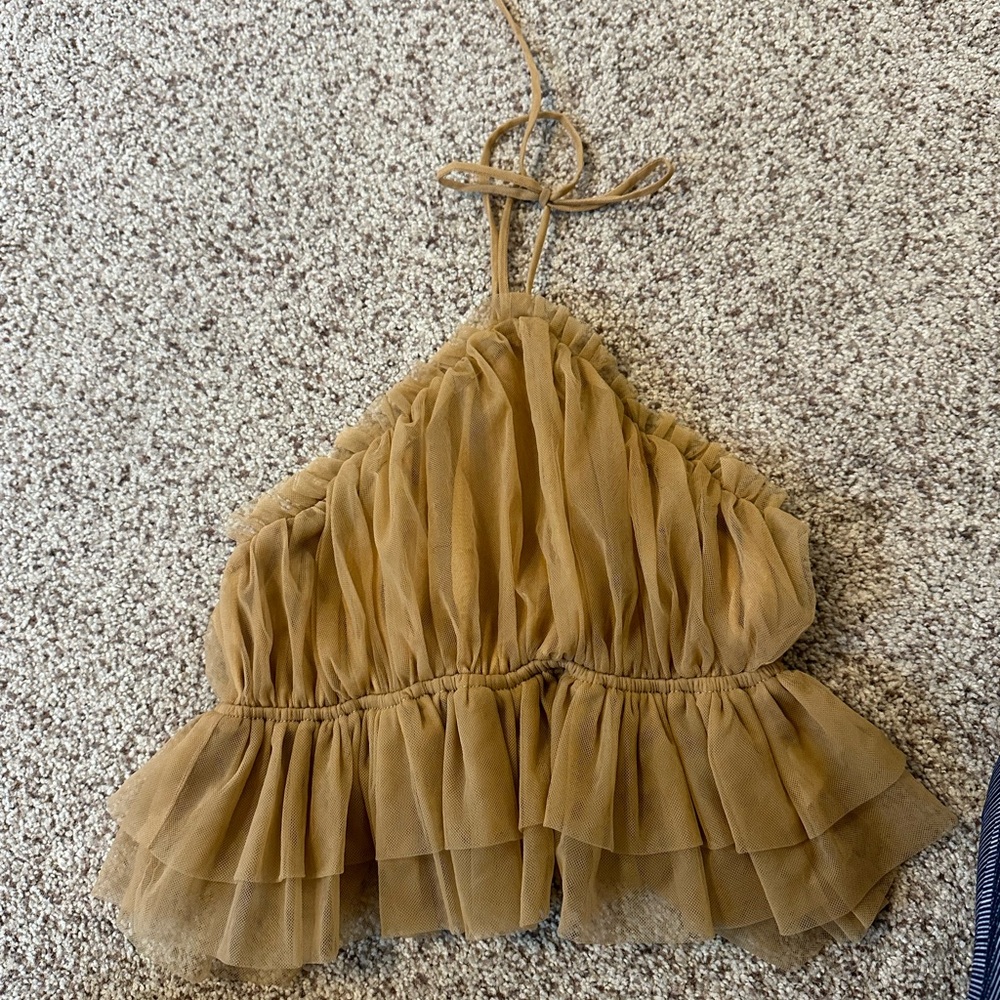 Boutique tool peplum crop top